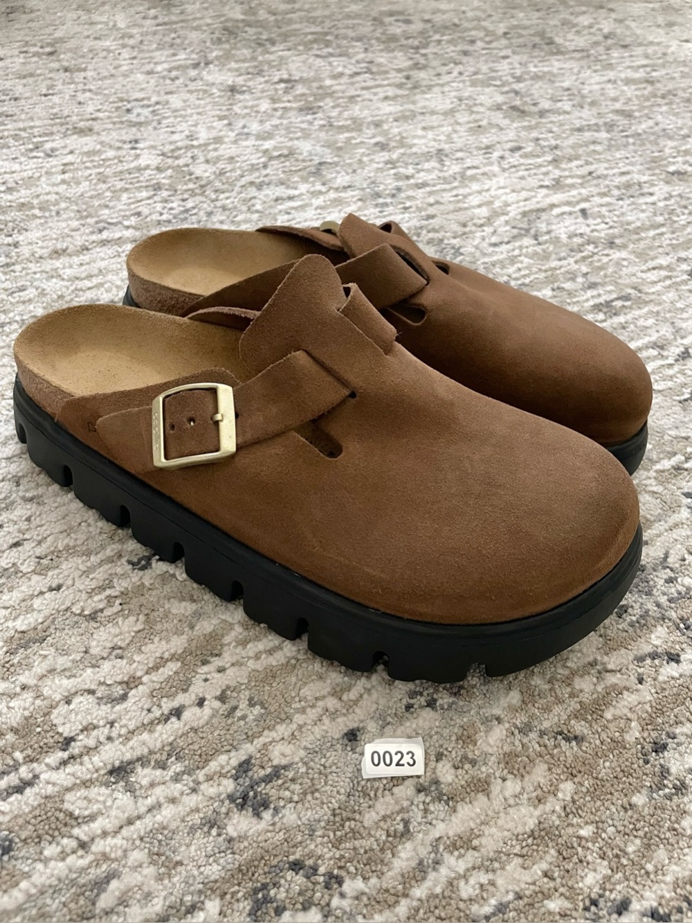 Birkenstock Papillio Chunky Boston Clog Dark Tea Brown Size 10